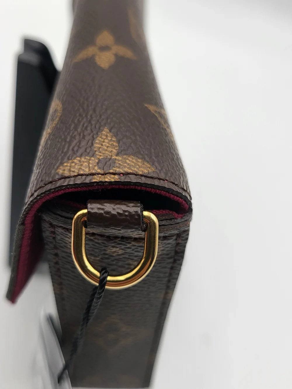 LOUIS VUITTON Monogram Pochette Felicie Chain Wallet Fuchsia, Authentic w/COA.